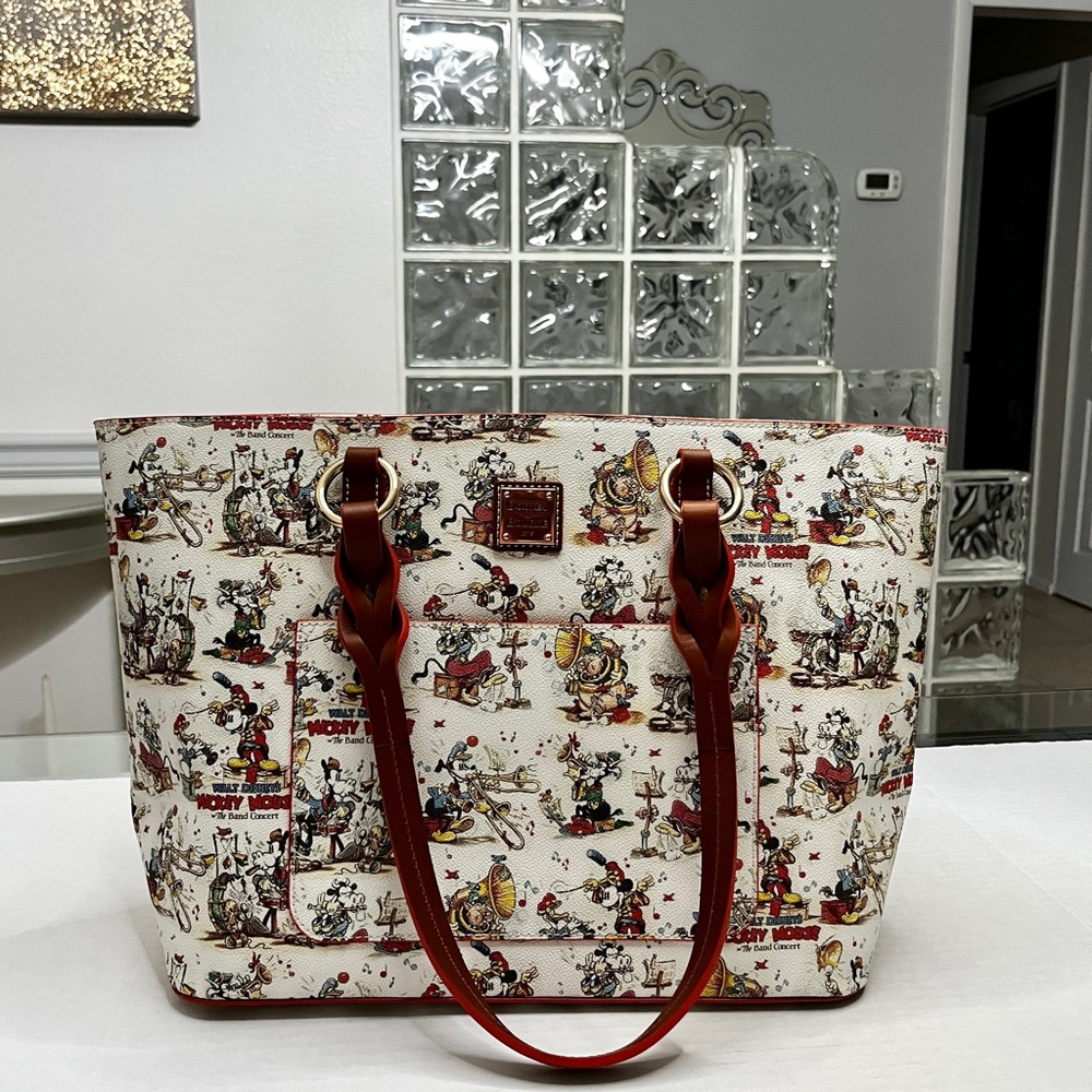 Disney Mickey Mouse Band Concert Dooney & Bourke Tote. NWT